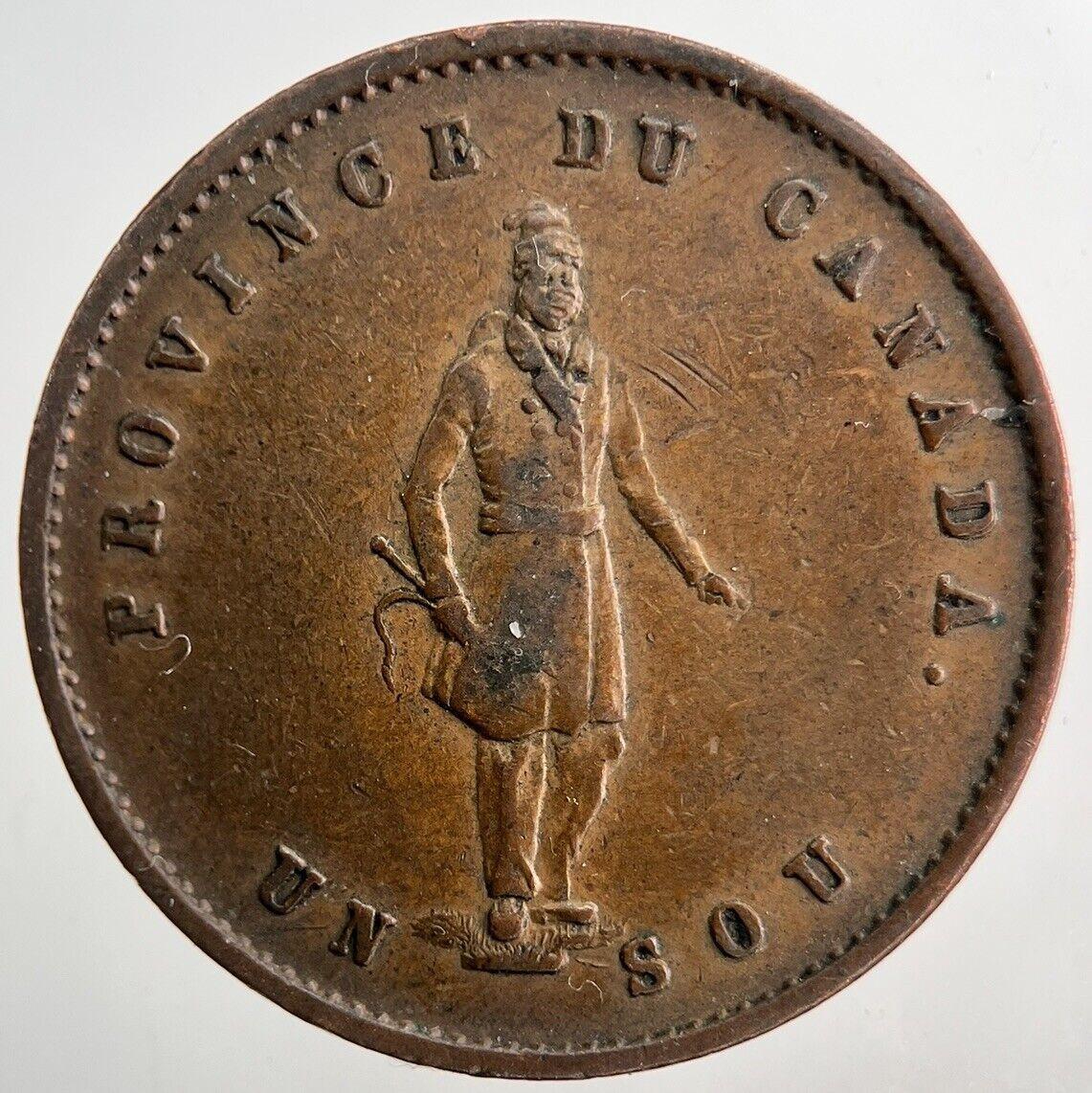1852 Canada Quebec Bank Half-Penny Token Coin | Very High Grade