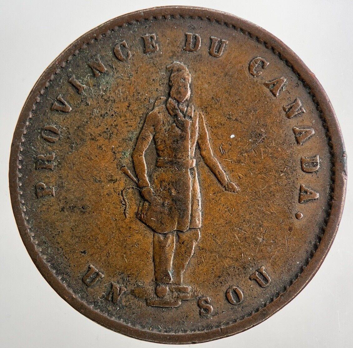 1852 Canada Quebec Bank Half-Penny Token | Fine Collectable Grade | a9067