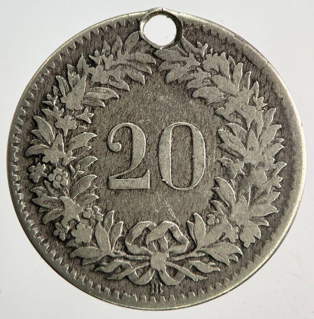 1850 Switzerland Swiss 20 Rappen Silver Coin | Collectable Grade