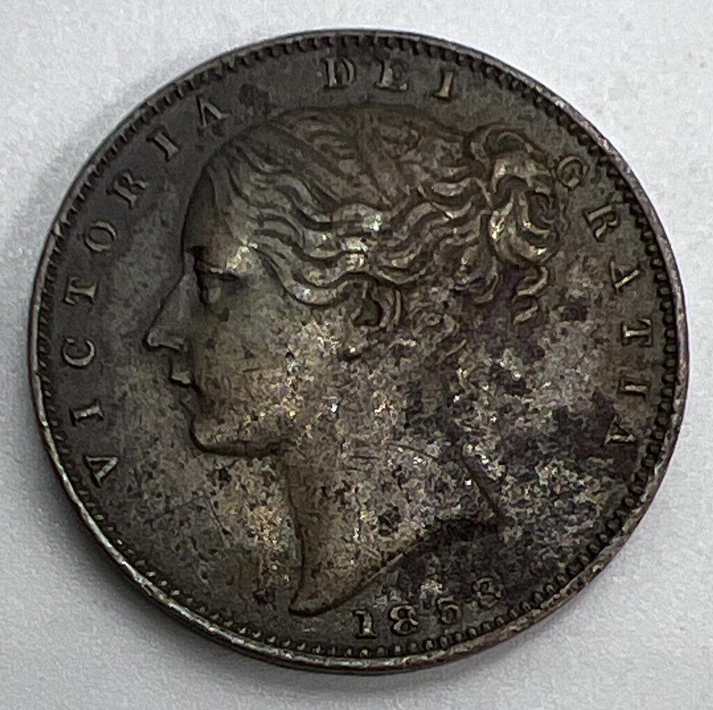 1853 Victoria Farthing | British Copper Coin | Very High Grade | a1204