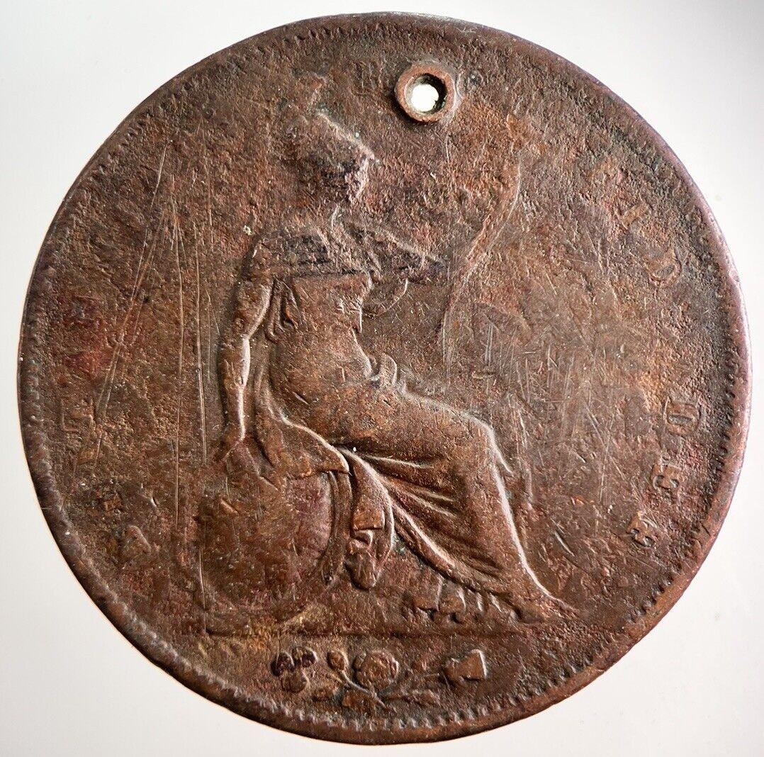 1853 Victoria One Penny Coin | Collectable Grade