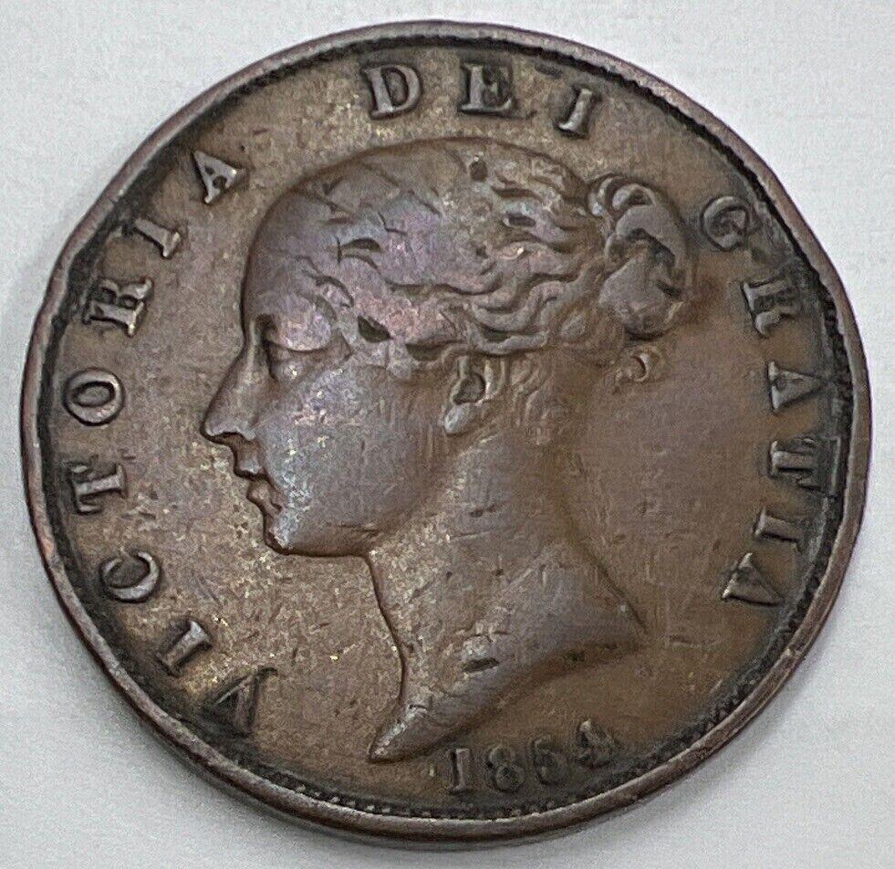 1854 Half Penny | British Copper Coin | Queen Victoria | Collectable Grade a703