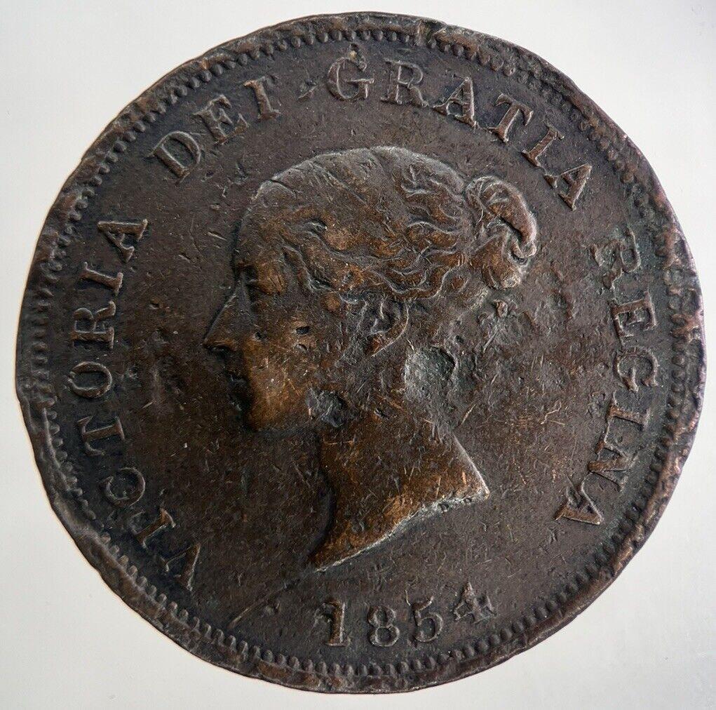 1854 Canada New Brunswick One Penny Token Coin | Fine Collectable Grade