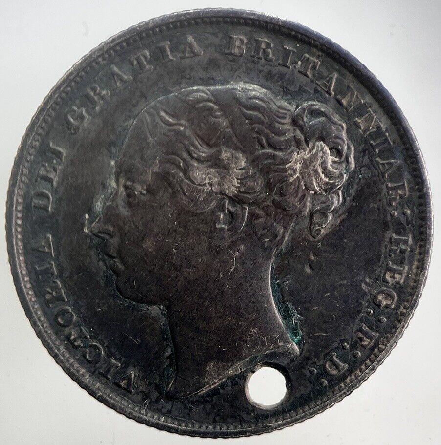 1853 Victoria Shilling Silver Coin | Very High Grade | a5841