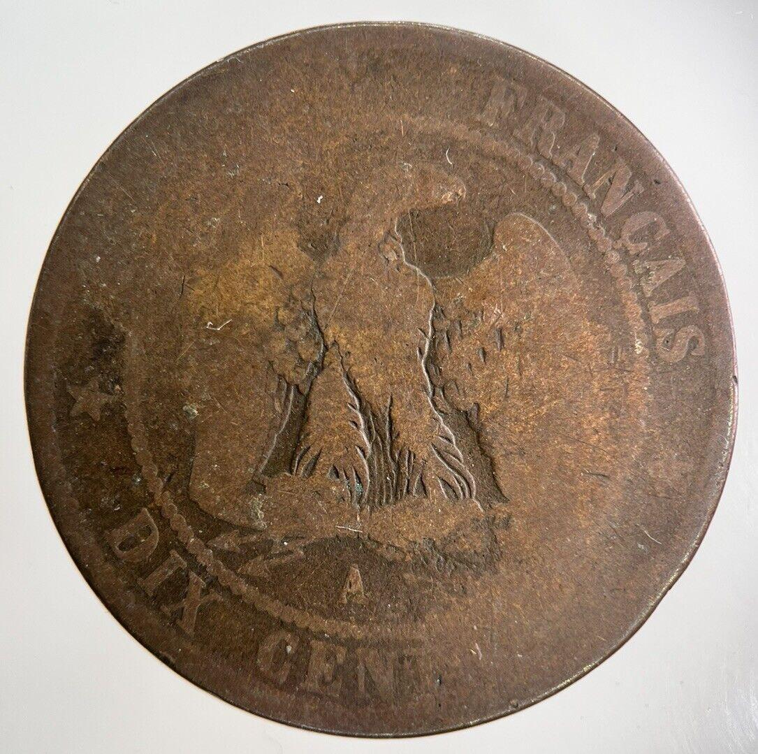 1854 France 10 Centimes Coin | Fair Grade