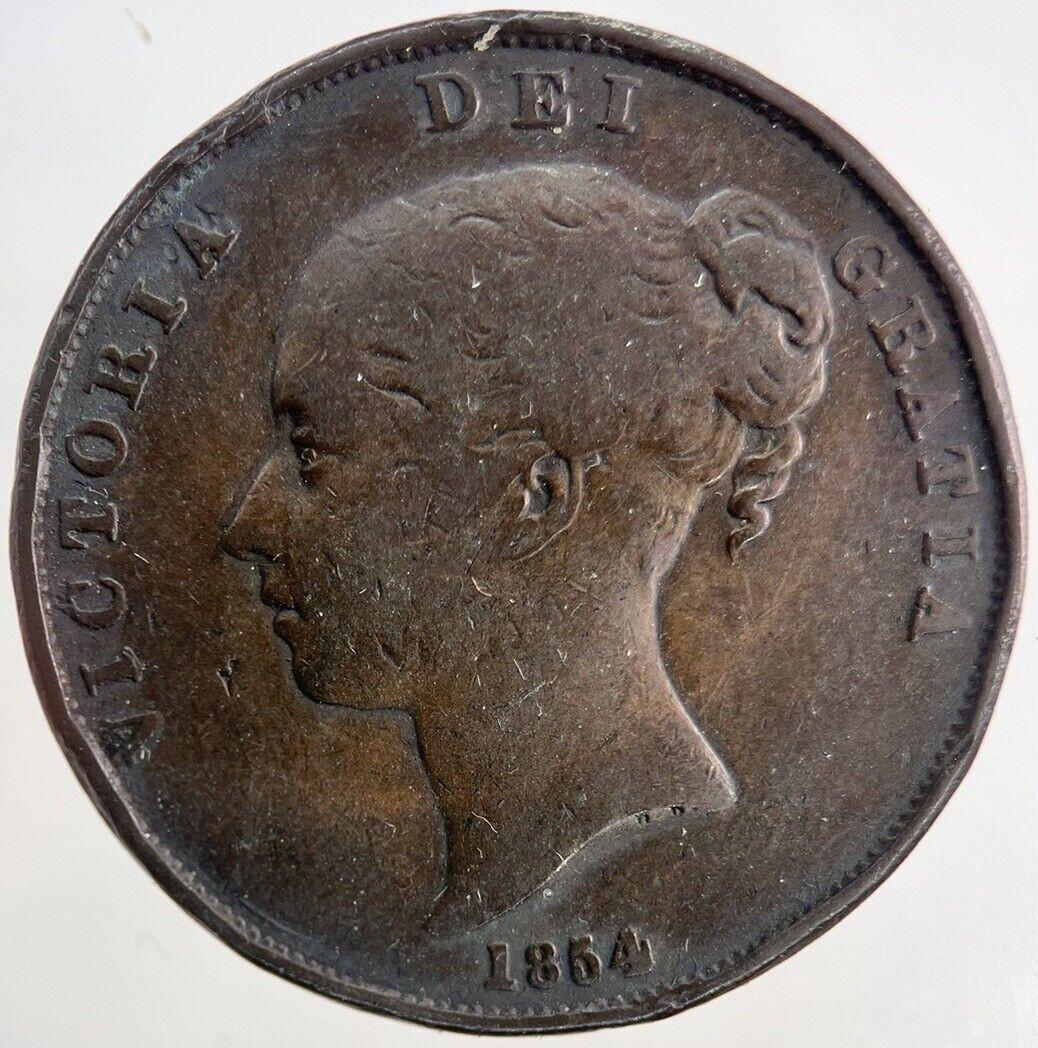 1854 Victoria One Penny Coin | Fine Collectable Grade