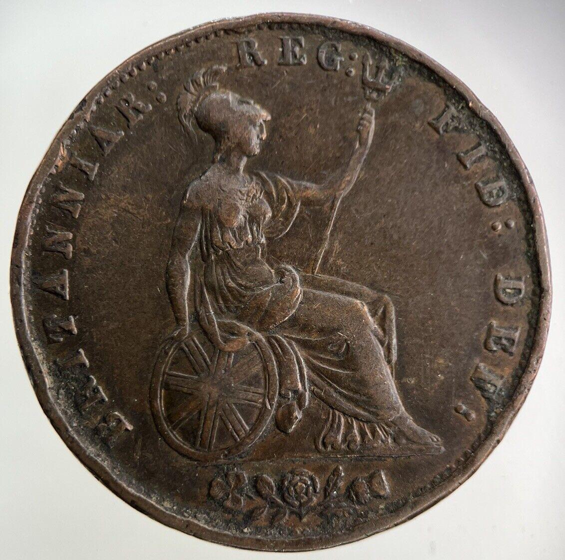 1854 Victoria Half-Penny Coin | Very High Grade