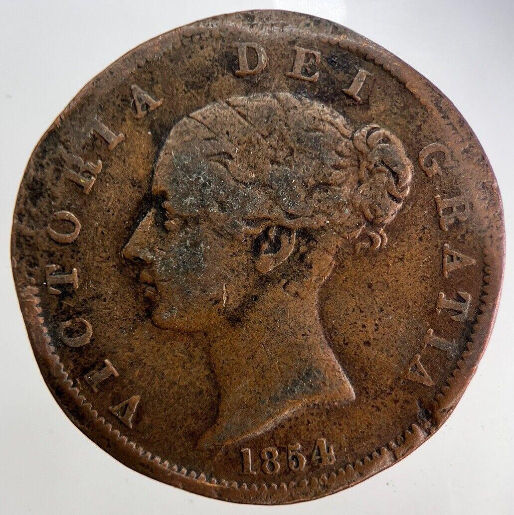 1854 Victoria Half-Penny Coin | Fine Collectable Grade