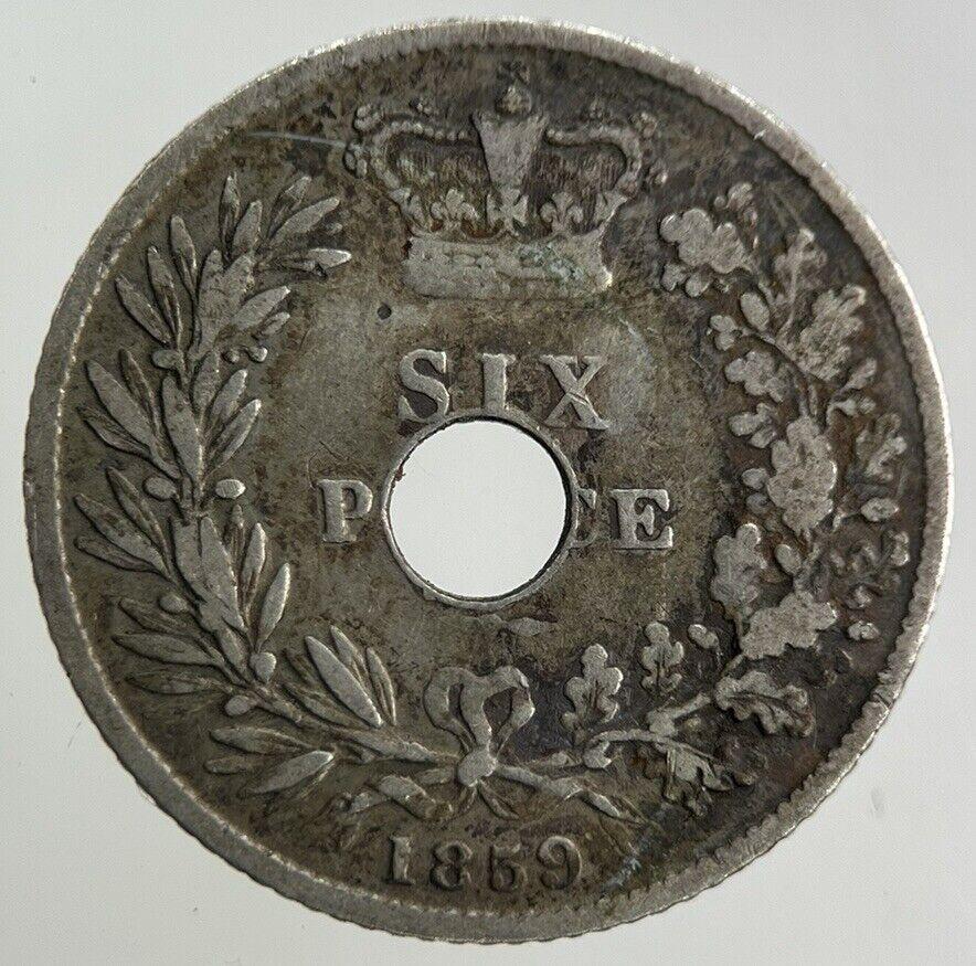 1859 Victoria Sixpence Silver Coin | Collectable Grade