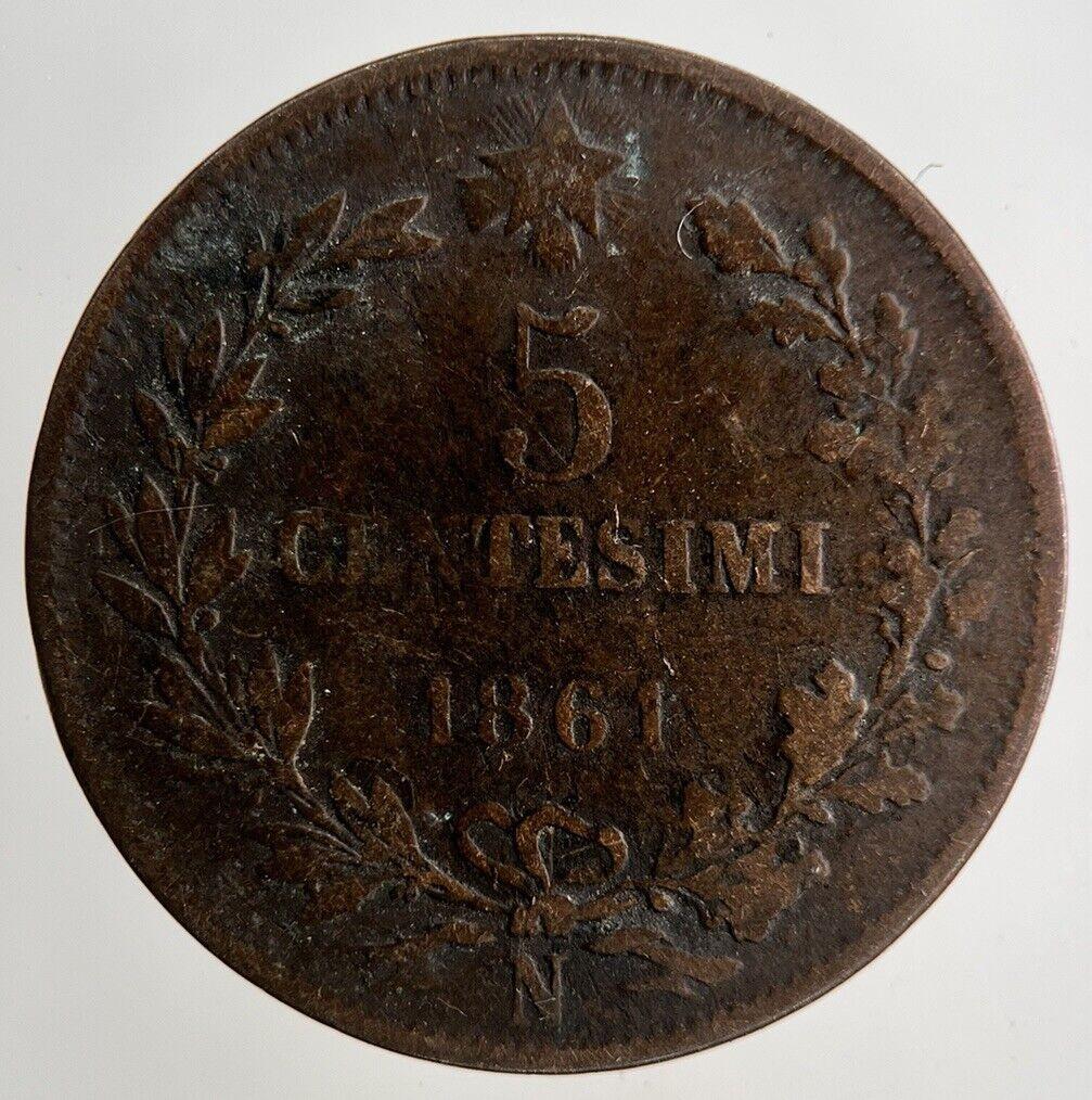 1861 Italy 5 Centesimi Coin | Fine Collectable Grade