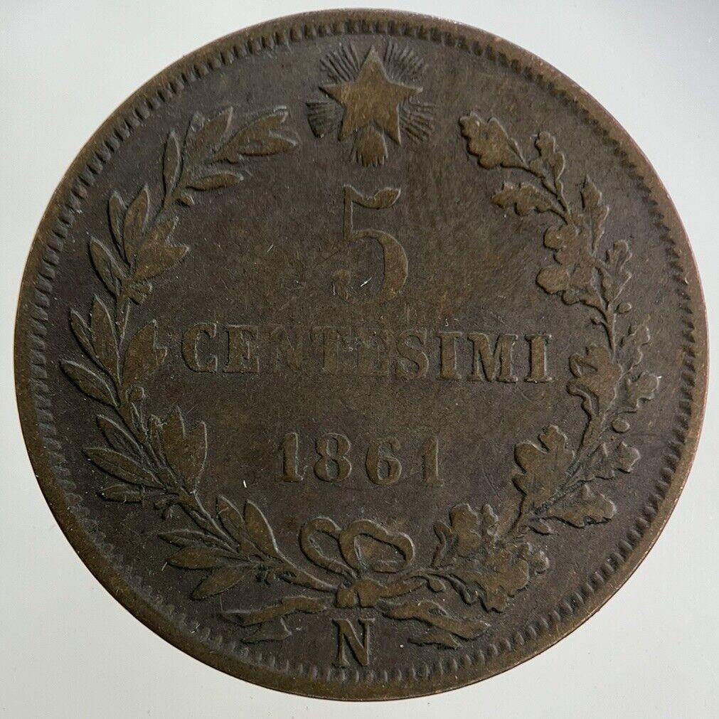 1861 Italy 5 Centesimi Coin | Fine Collectable Grade