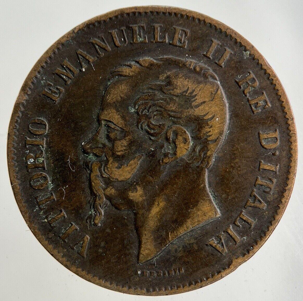 1861 Italy 5 Centesimi Coin | Fine Collectable Grade