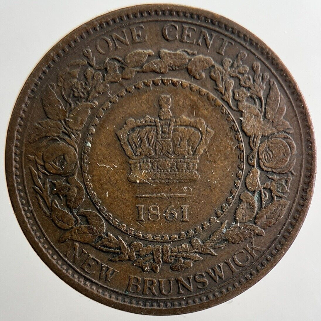 1861 Victoria New Brunswick 1 Cent Coin | Very High Grade | a2908