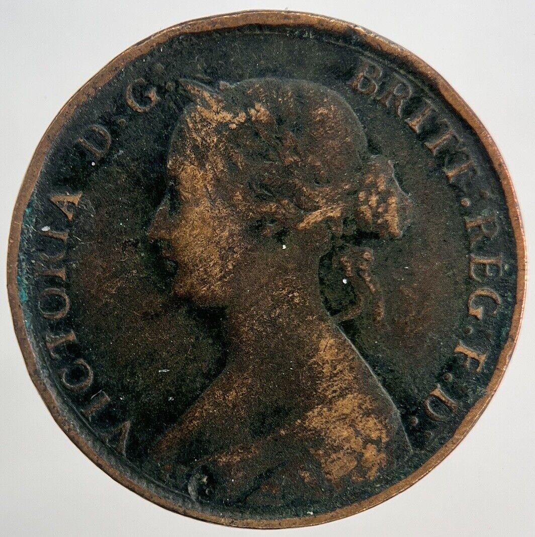 1861 Victoria Half-Penny Coin | Fine Collectable Grade