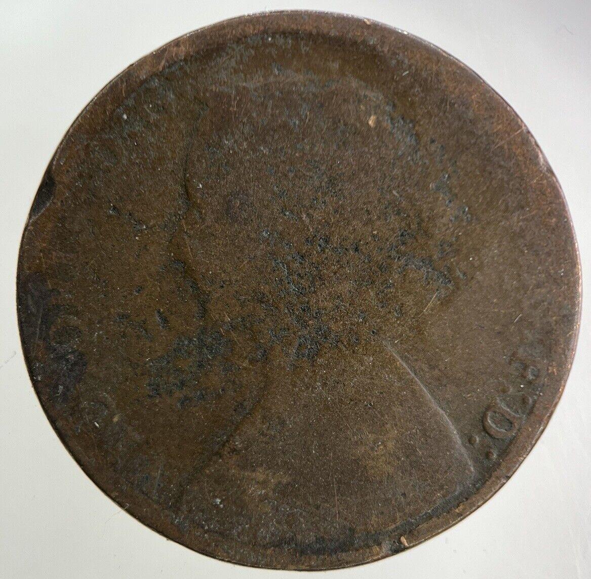 1861 Victoria Half-Penny Coin | Fair Grade