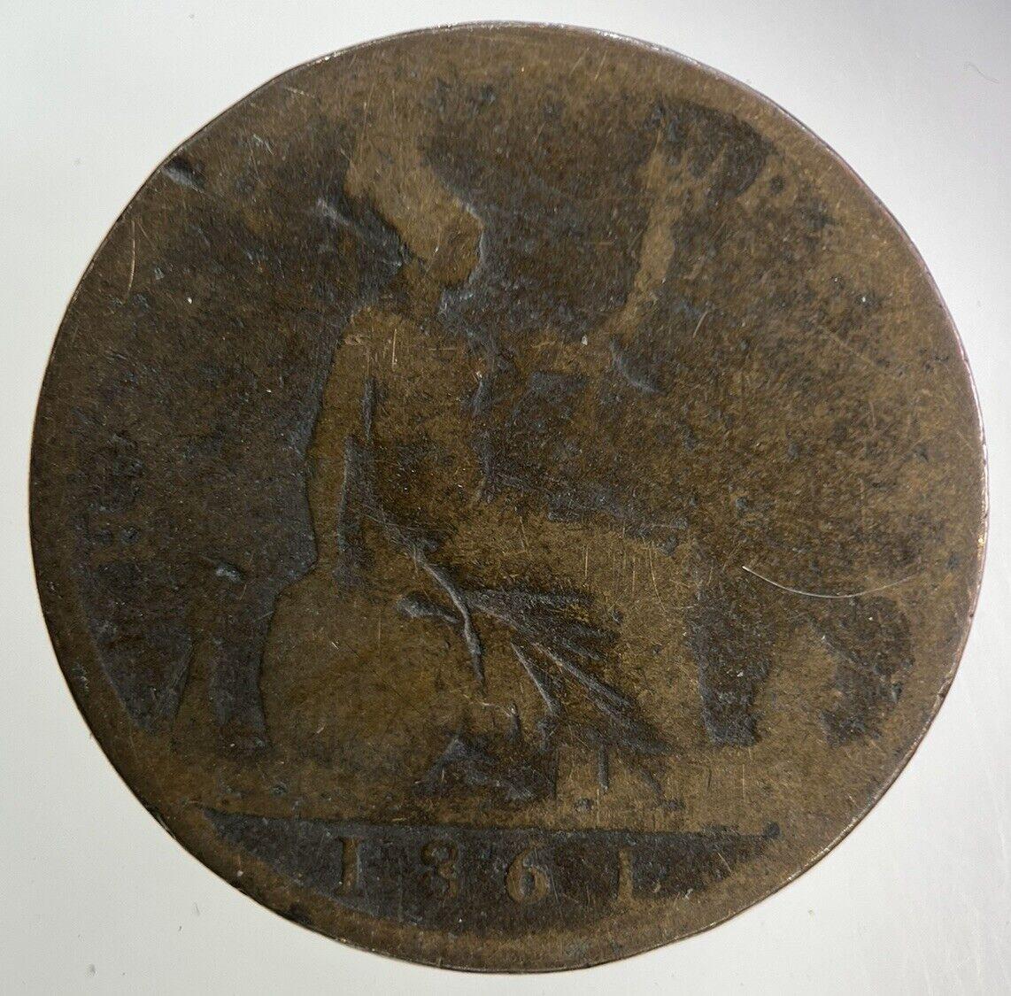 1861 Victoria Half-Penny Coin | Collectable Grade