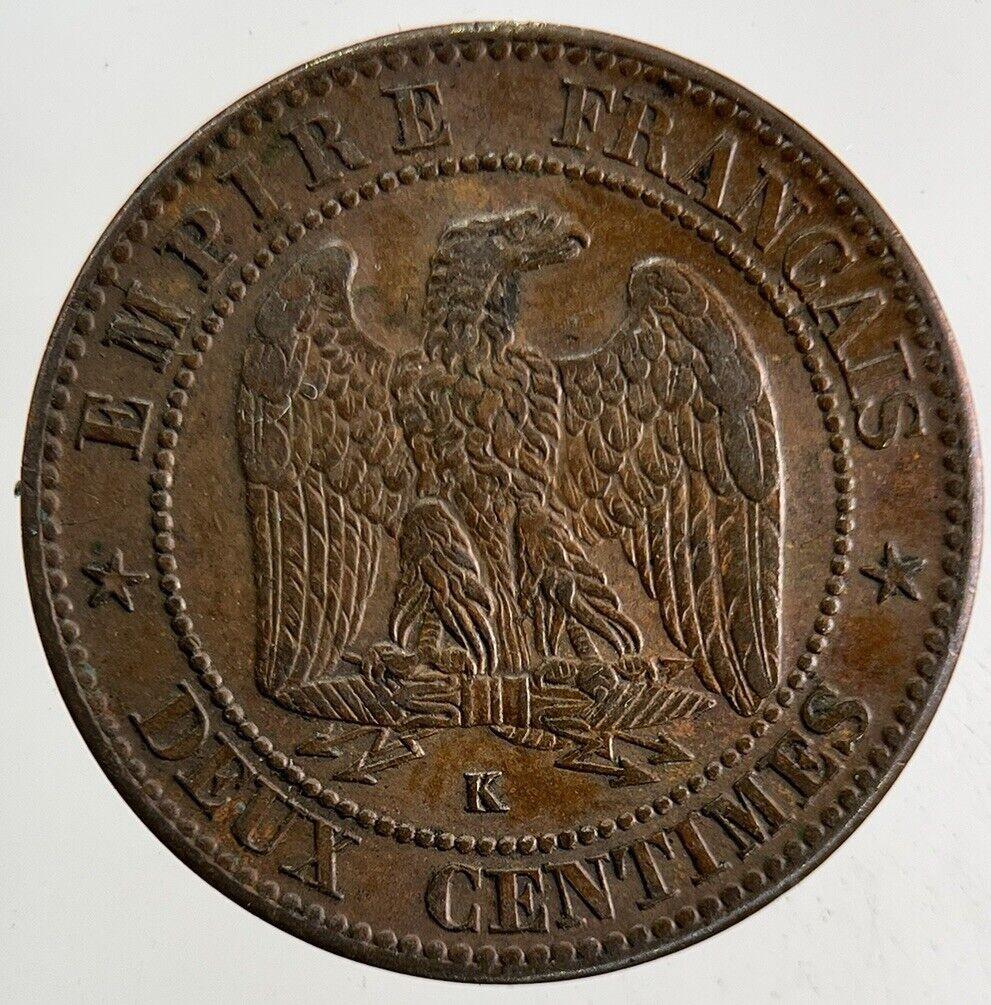 1862 France 2 Centimes Coin | Very High Grade