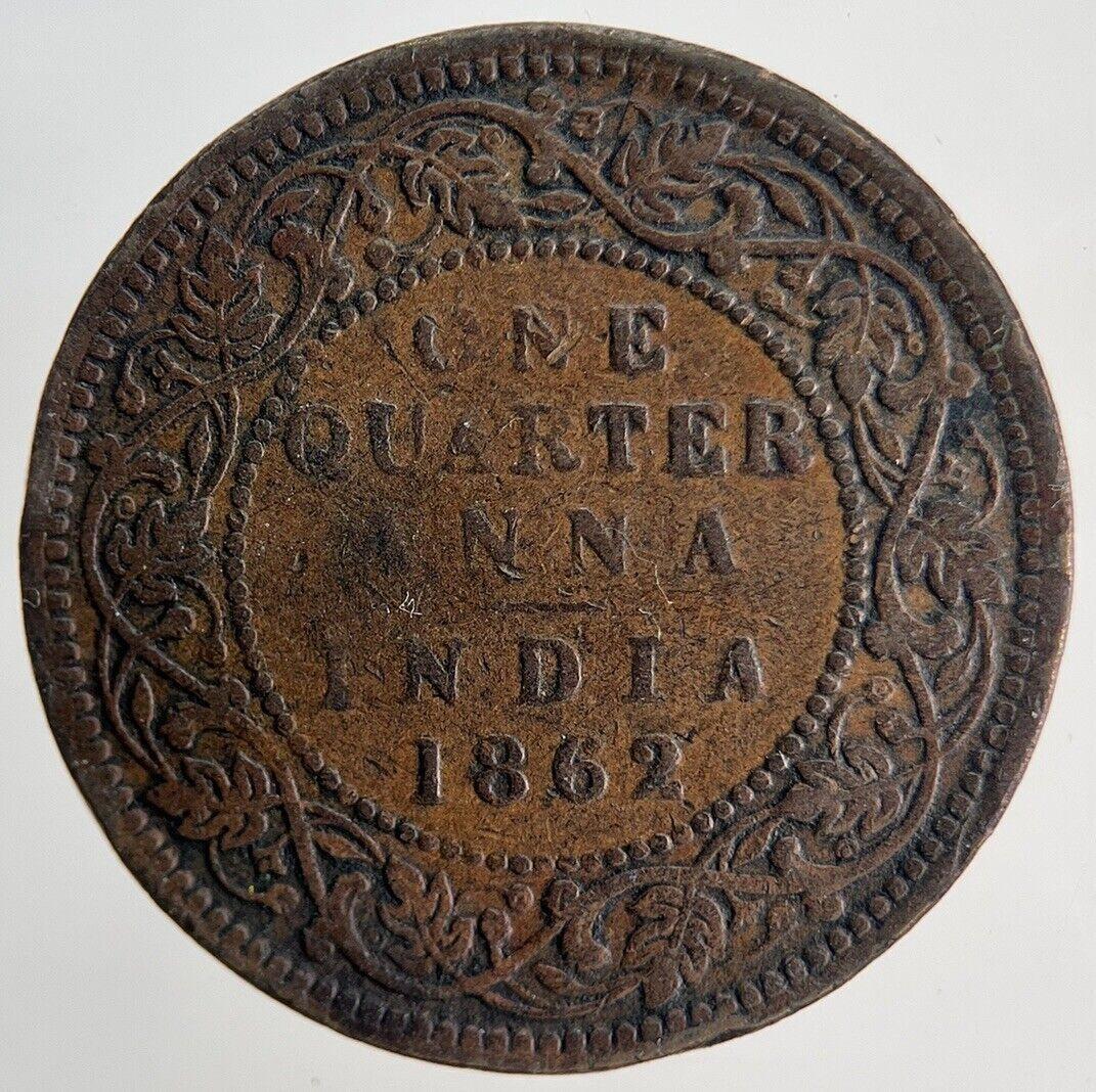 1862 India One Quarter Anna Coin | Collectable Grade | a1925