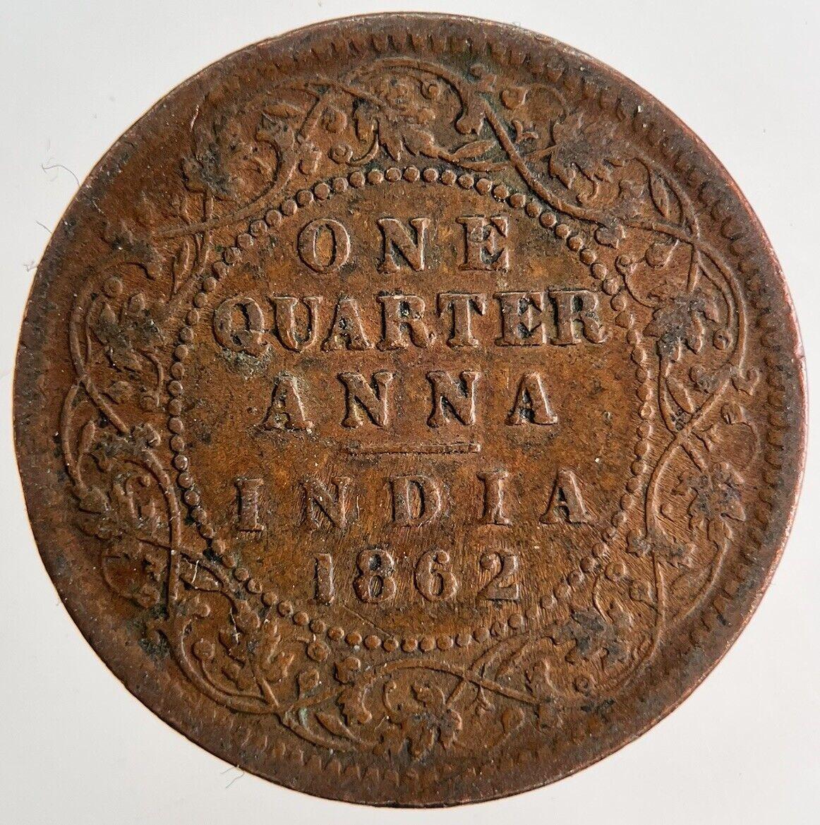 1862 India 1/4 Quarter Anna Coin | Collectable Grade