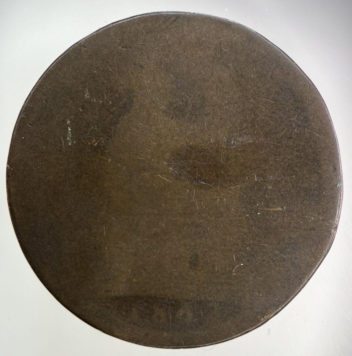 1862 Victoria One Penny Coin | Worn Grade