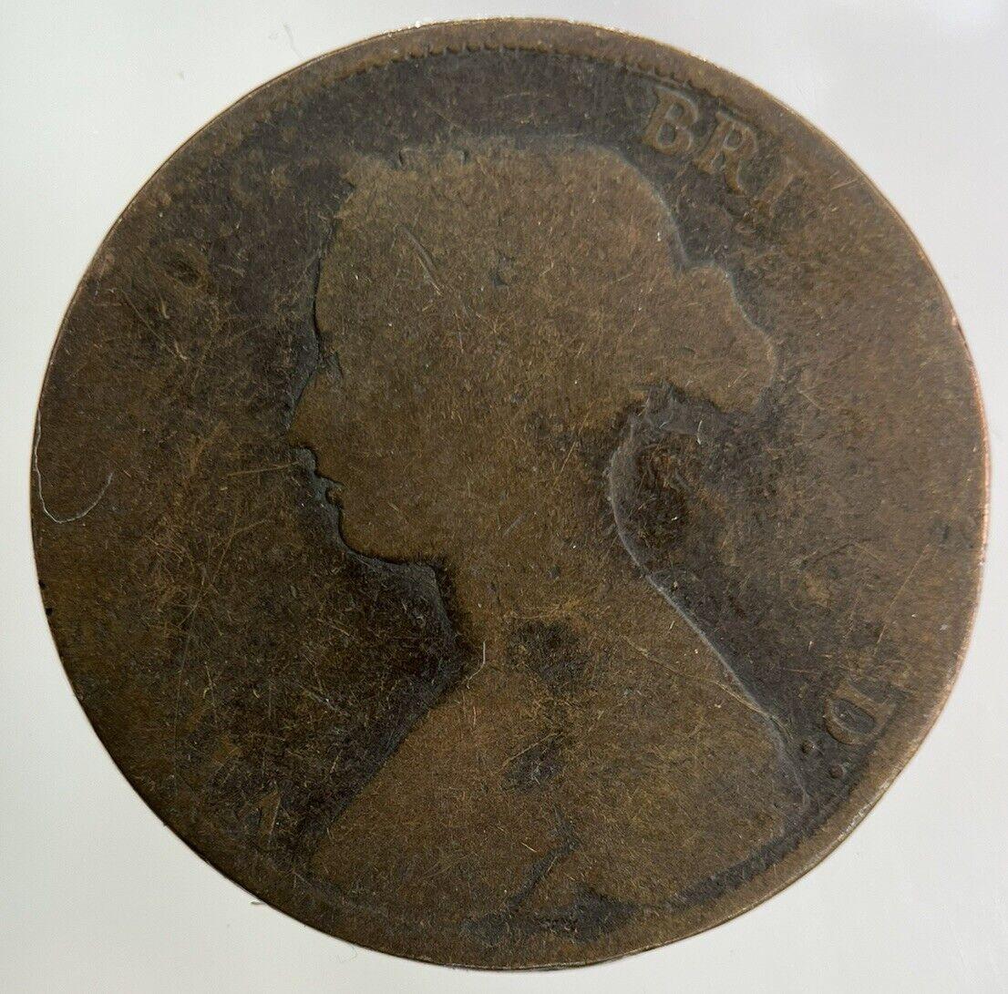 1862 Victoria Half-Penny Coin | Fair Grade