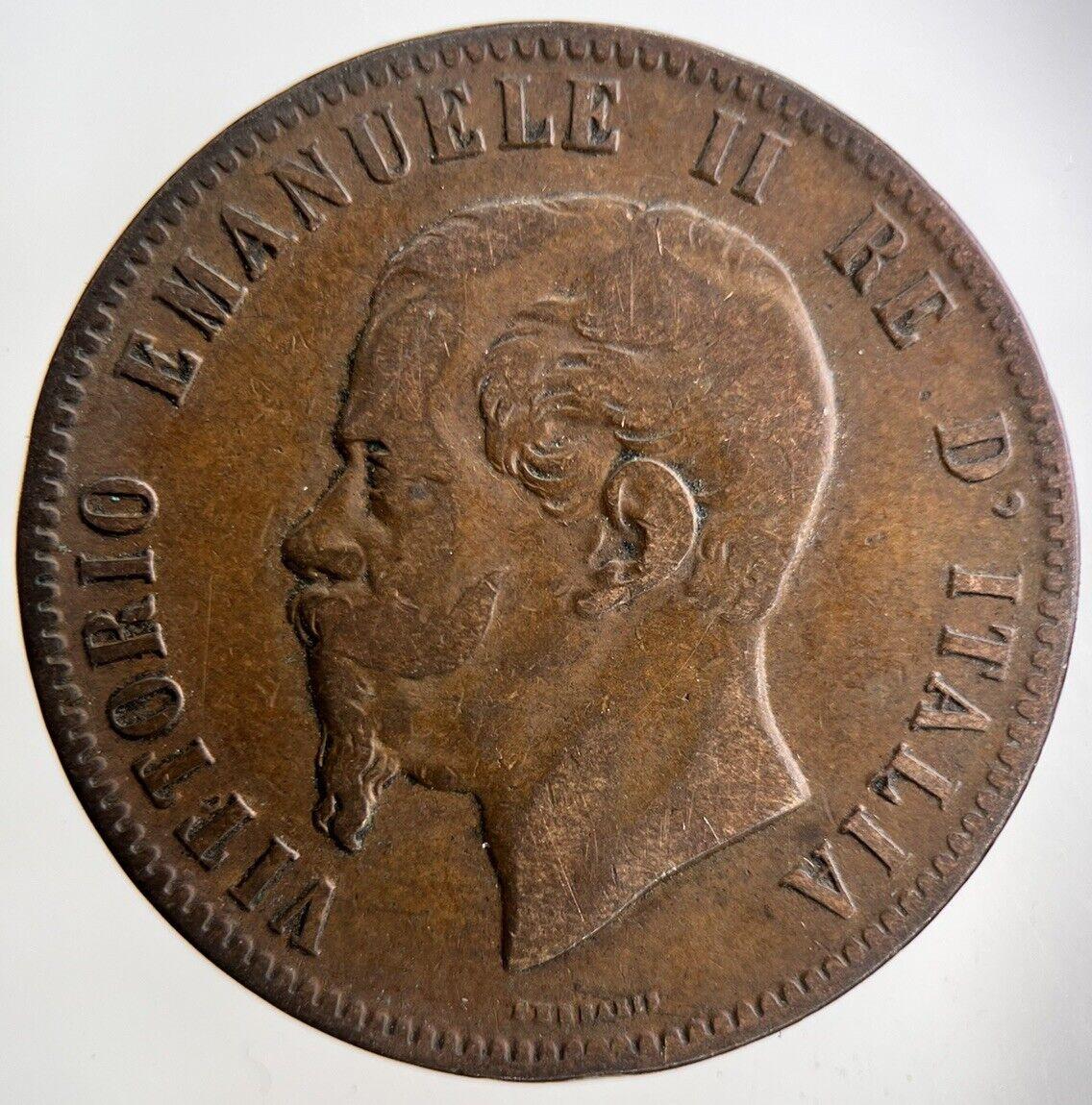 1863 Italy 10 Centesimi Coin | Fine Collectable Grade