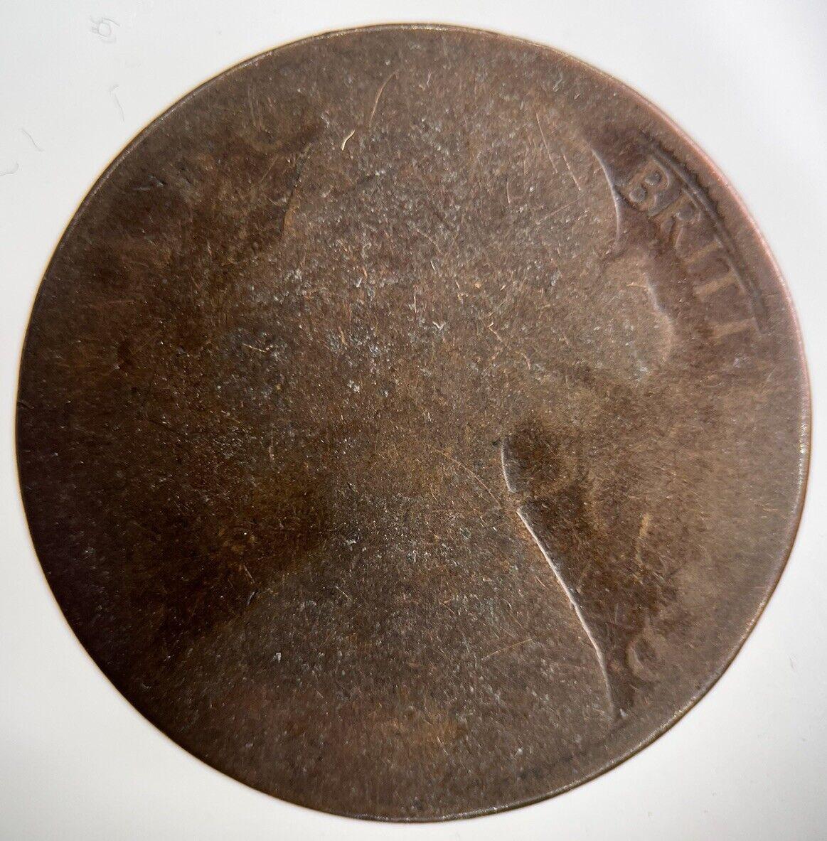 1863 Victoria One Penny Coin | Fair Grade