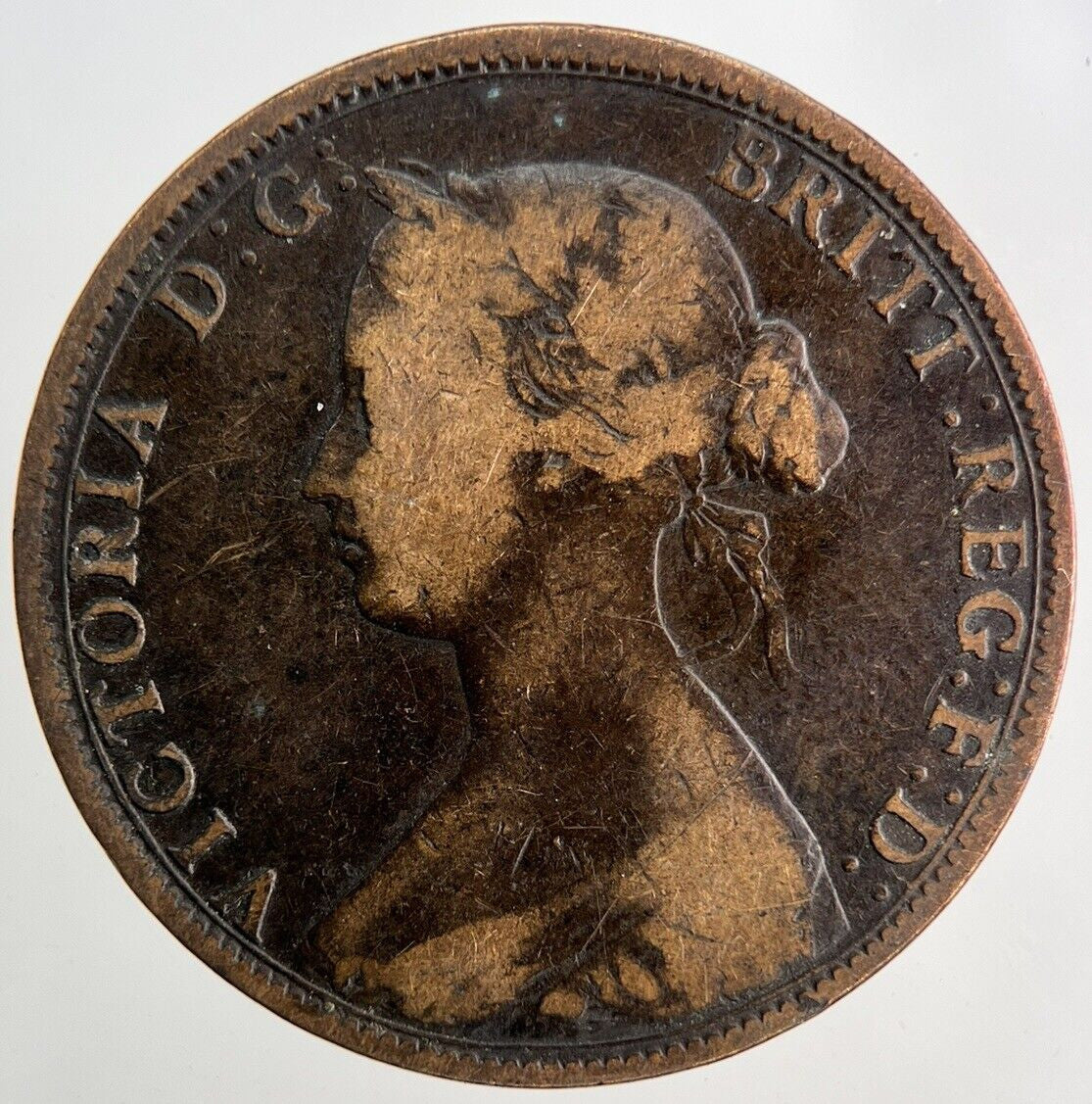 1864 Victoria Half-Penny Coin | Fine Collectable Grade