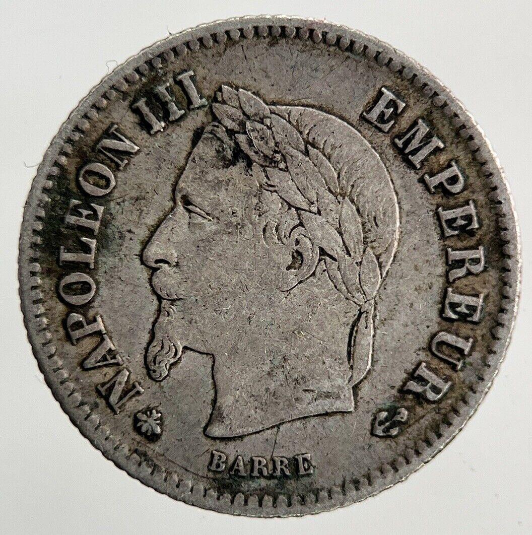 1867 France 20 Centimes Silver Coin | Fine Collectable Grade