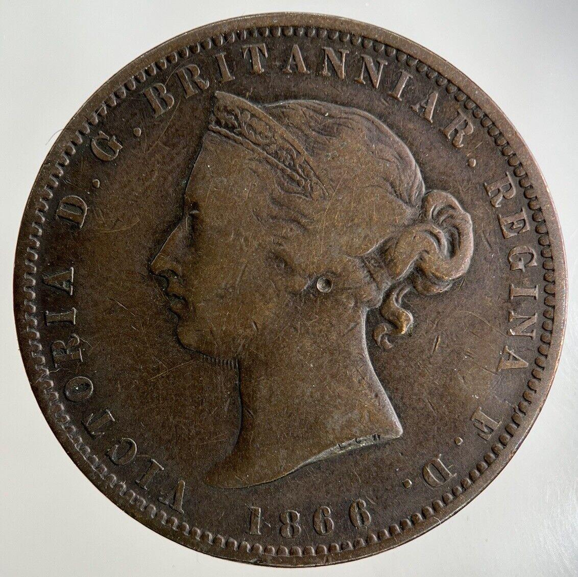 1866 Jersey 1/13th One Thirteenth Shilling Coin | Fine Collectable Grade