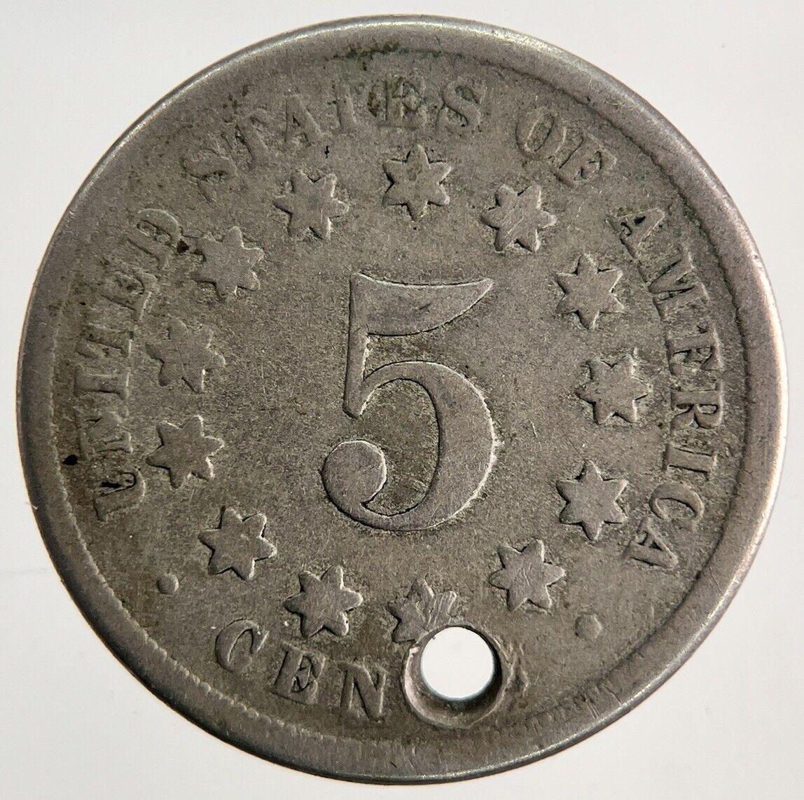 1867 US USA Shield Nickel 5 Cents Coin | Collectable Grade