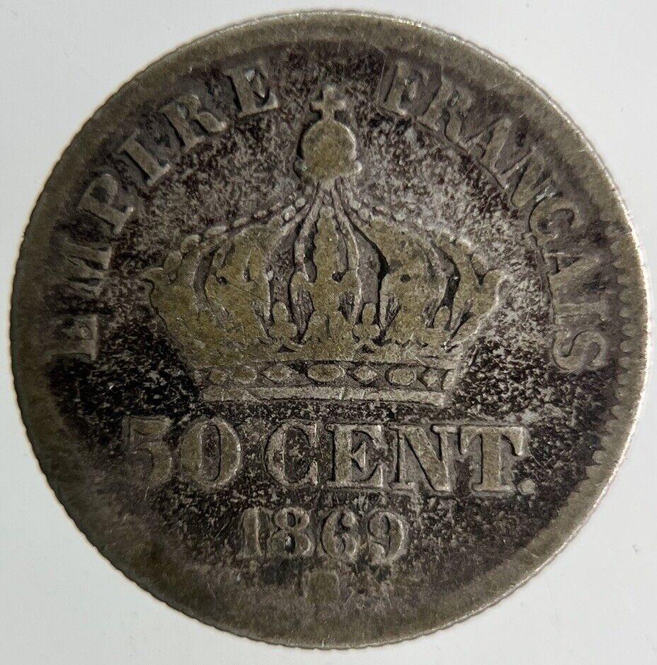 1869 France 50 Centimes Silver Coin | Collectable Grade