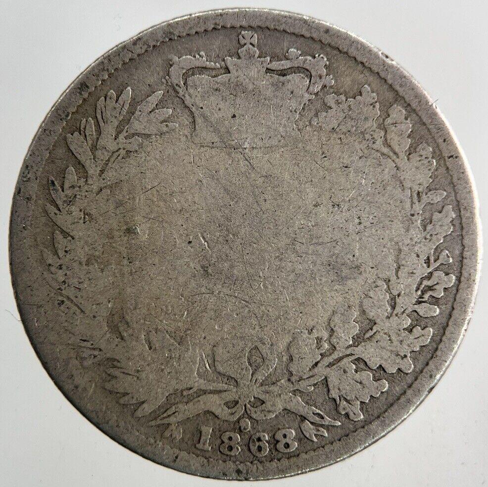 1868 Victoria Shilling Silver Coin | Fair Grade