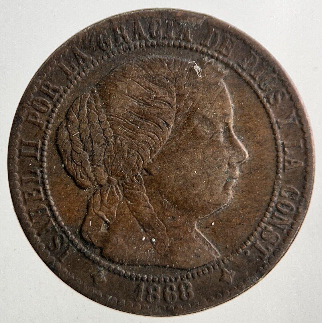 1868 Spain 1 Centimo Coin | Very High Grade