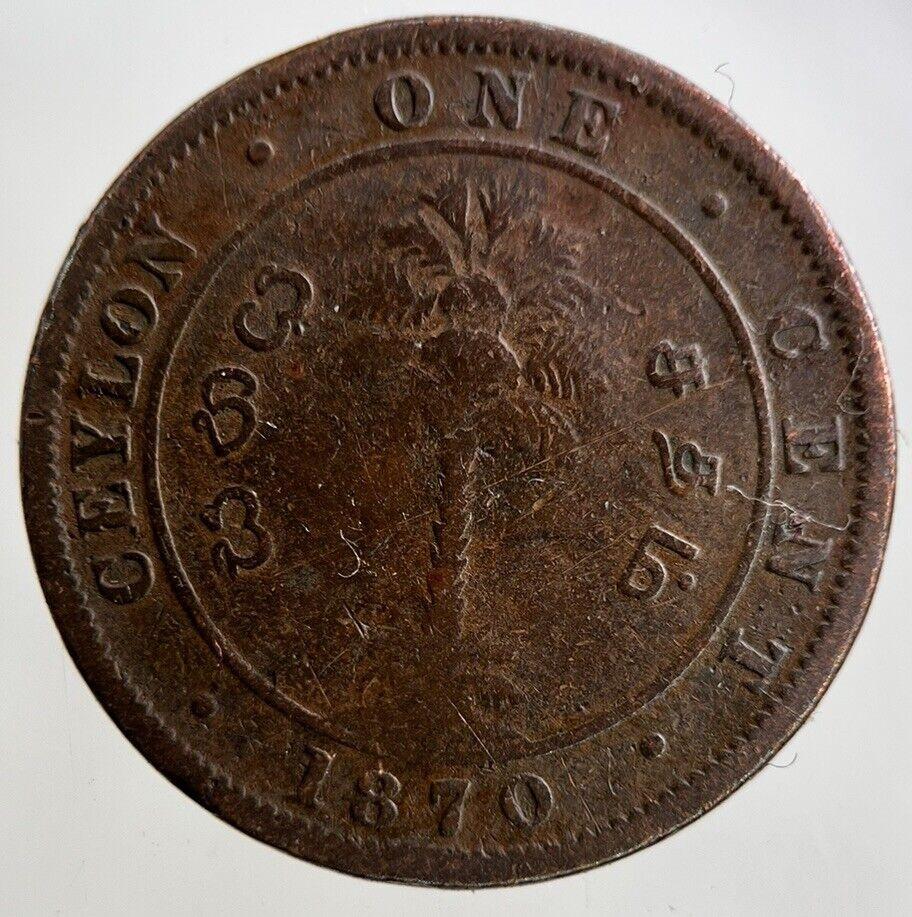 1870 Ceylon 1 Cent Coin | Collectable Grade