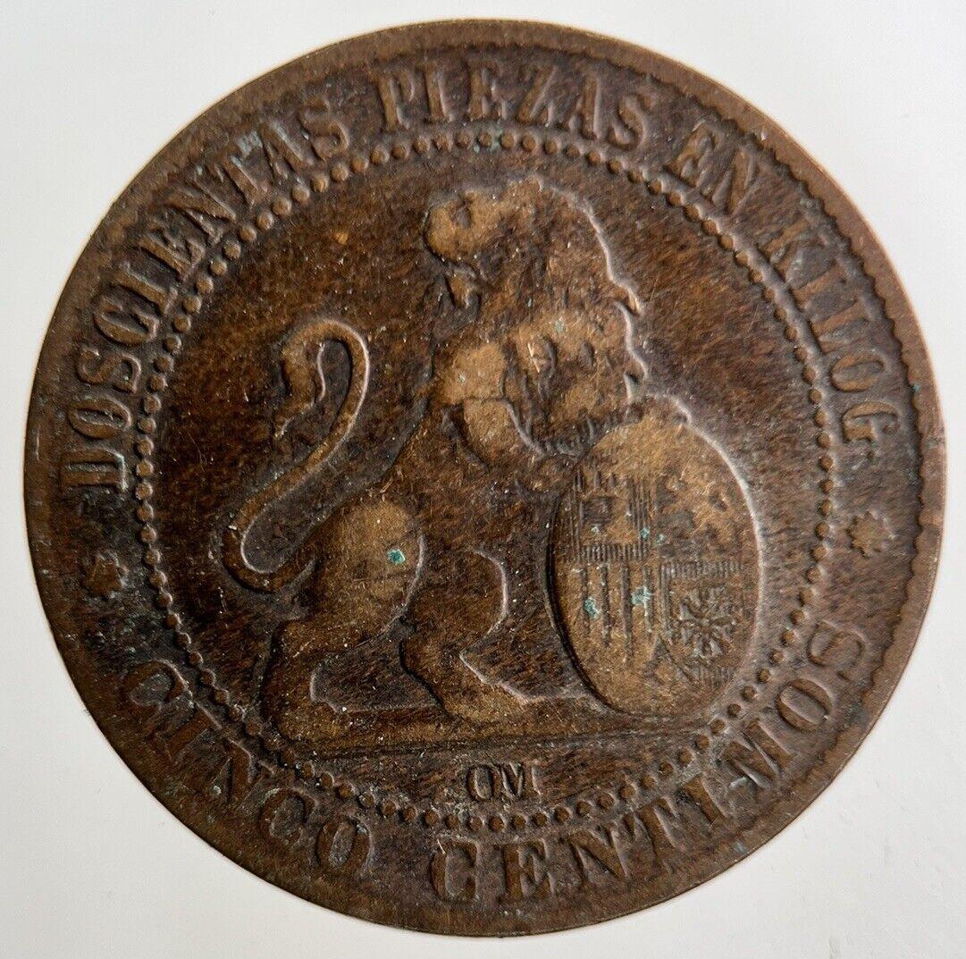 1870 Spain 5 Centimos Coin | Collectable Grade