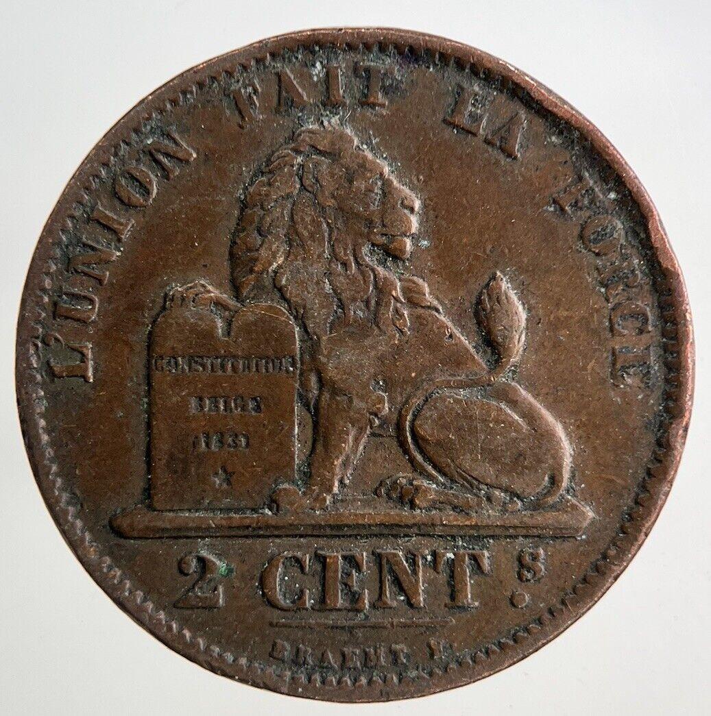1873 Belgium 2 Cents Centimes Coin | Fine Collectable Grade