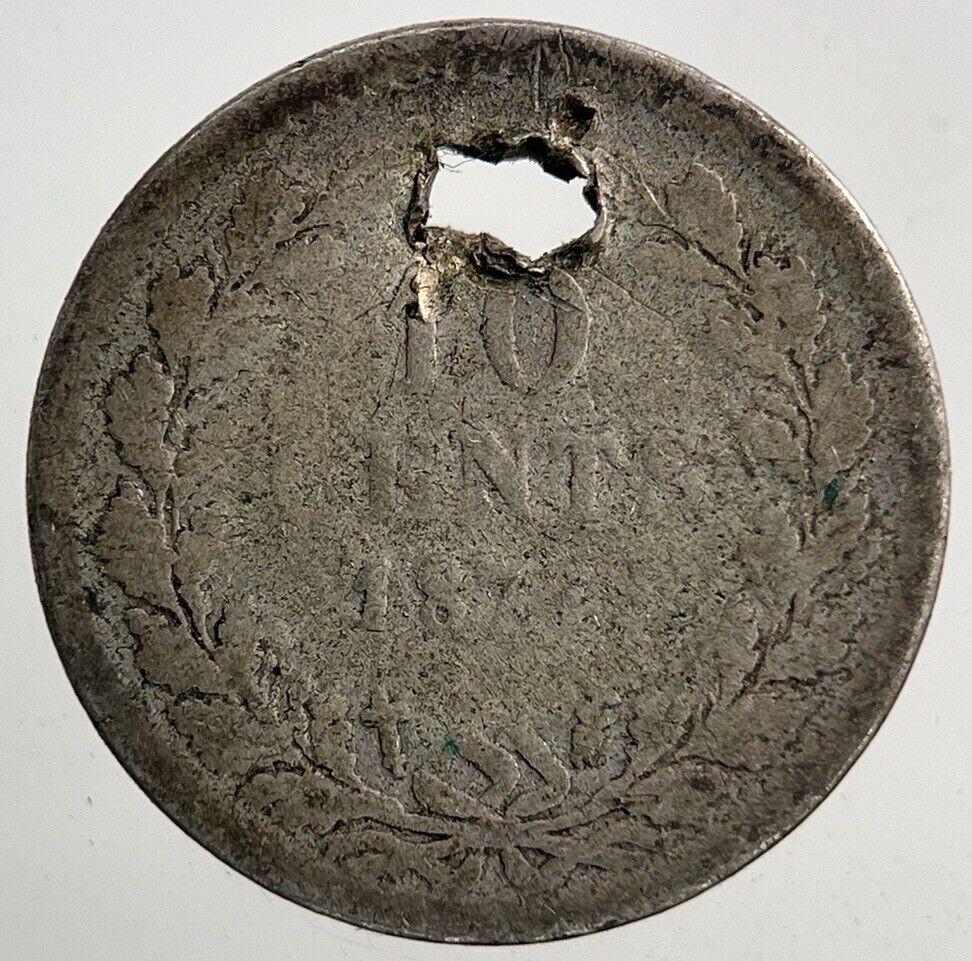 1874 Netherlands 10 Cents Silver Coin | Fair Grade