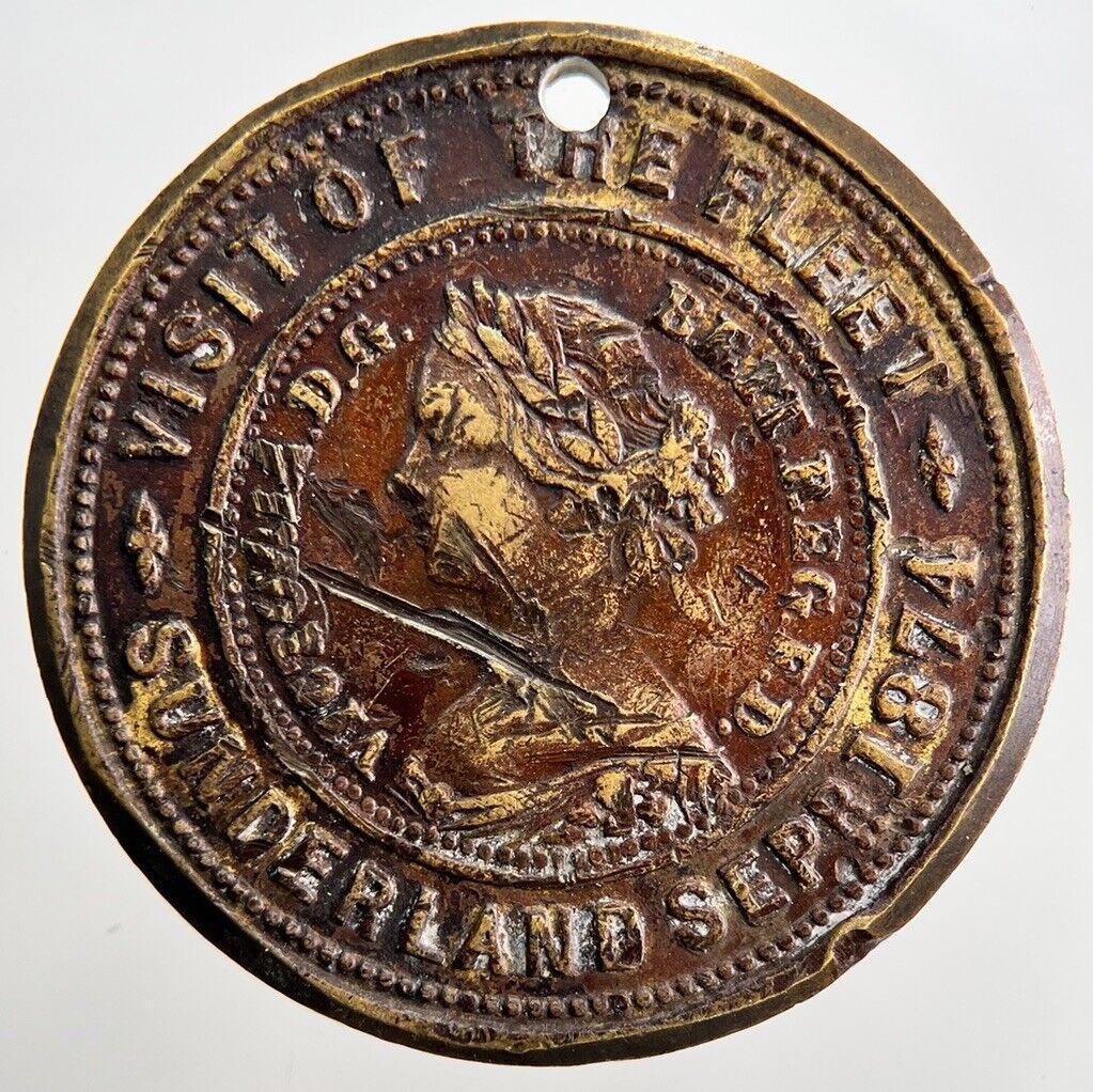 1874 Victoria Visit Of The Fleet Devastation Sunderland Medal | Fine Grade a2545