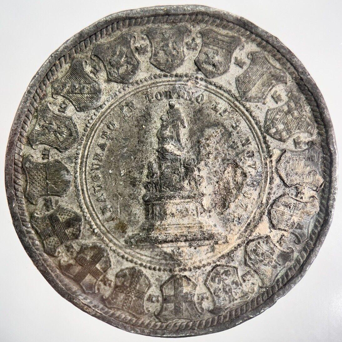 1875 Italy Camillo Cavour Token Medal Coin | Fine Collectable Grade