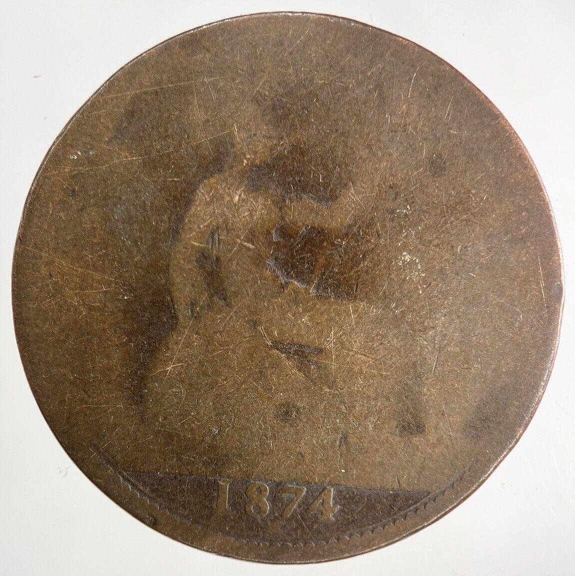 1874-H Victoria One Penny Coin | Collectable Grade