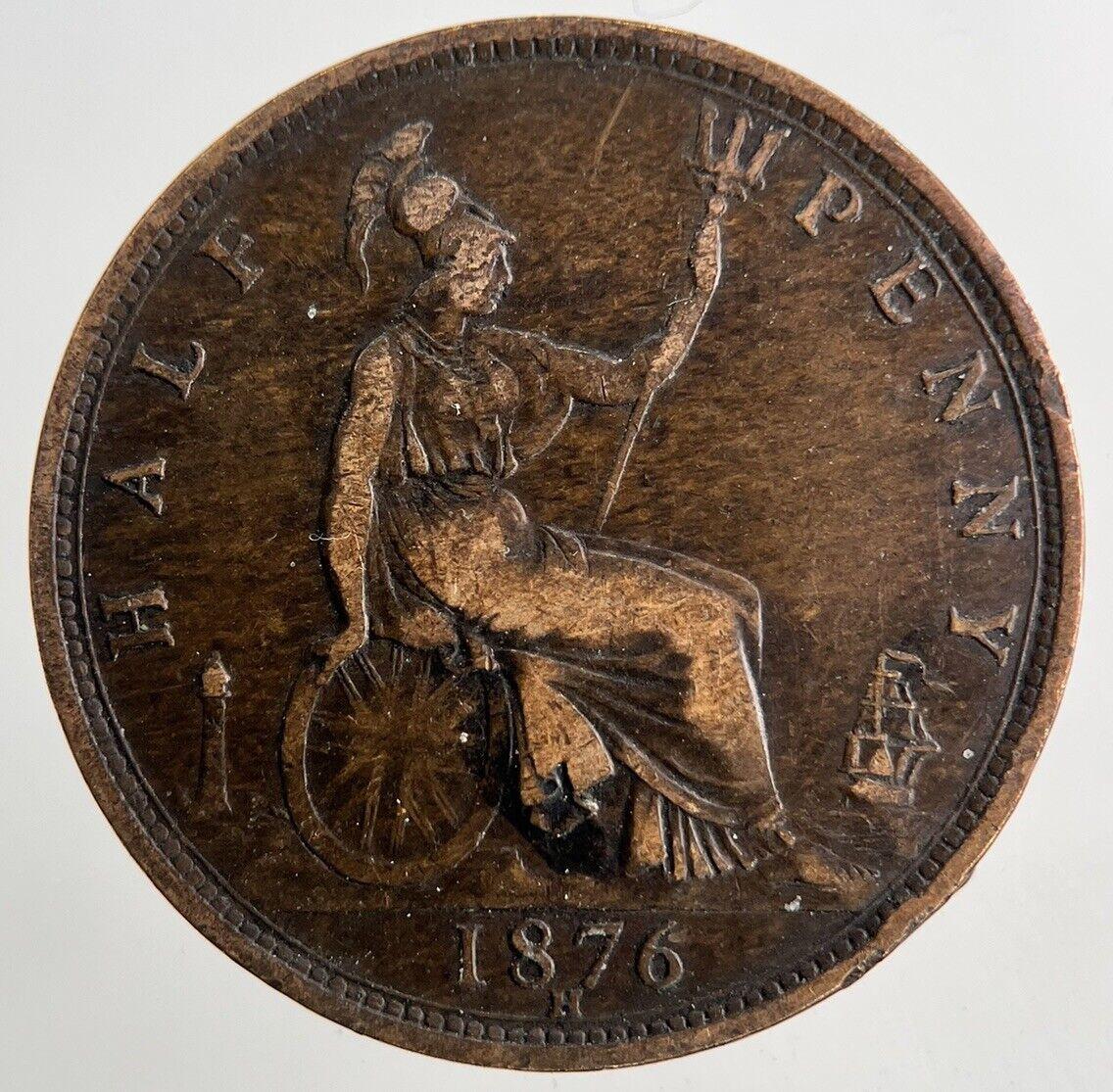 1876-H Victoria Half-Penny Coin | Fine Collectable Grade