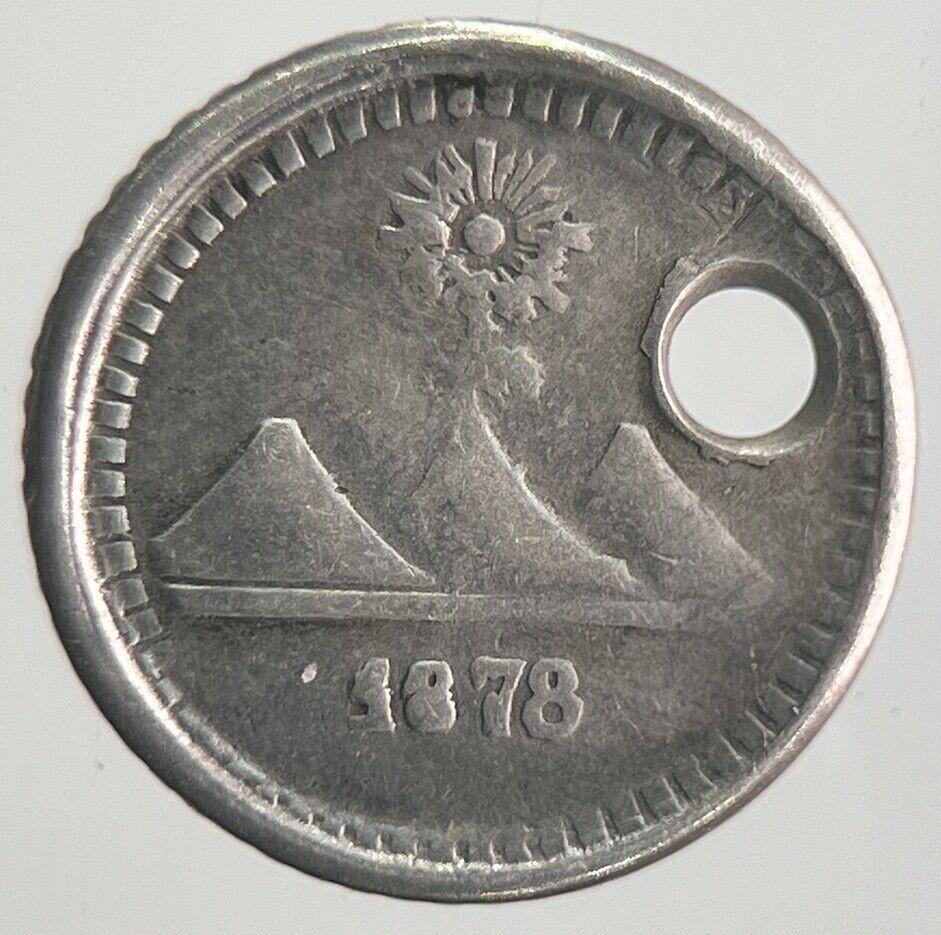 1878 Guatemala 1/4 Real Silver Coin | Collectable Grade | a4458