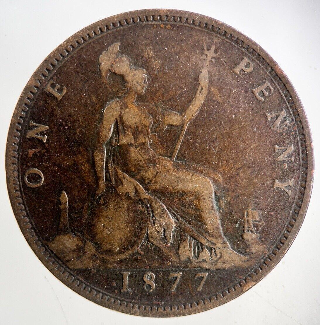 1877 Victoria One Penny Coin | Collectable Grade