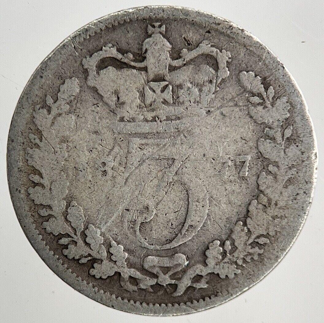 1877 Victoria Threepence Silver Coin | Collectable Grade