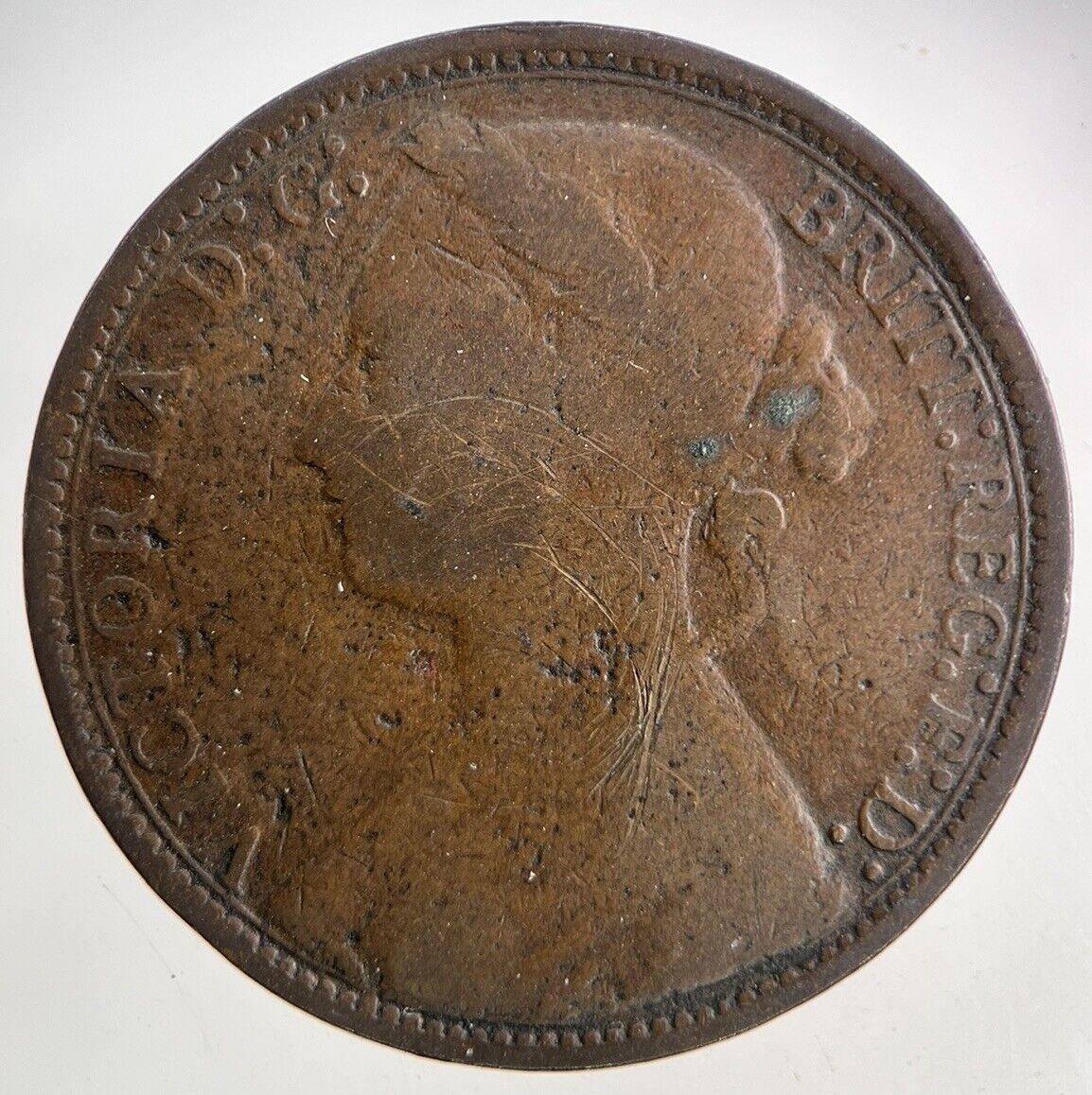 1877 Victoria One Penny Coin | Collectable Grade