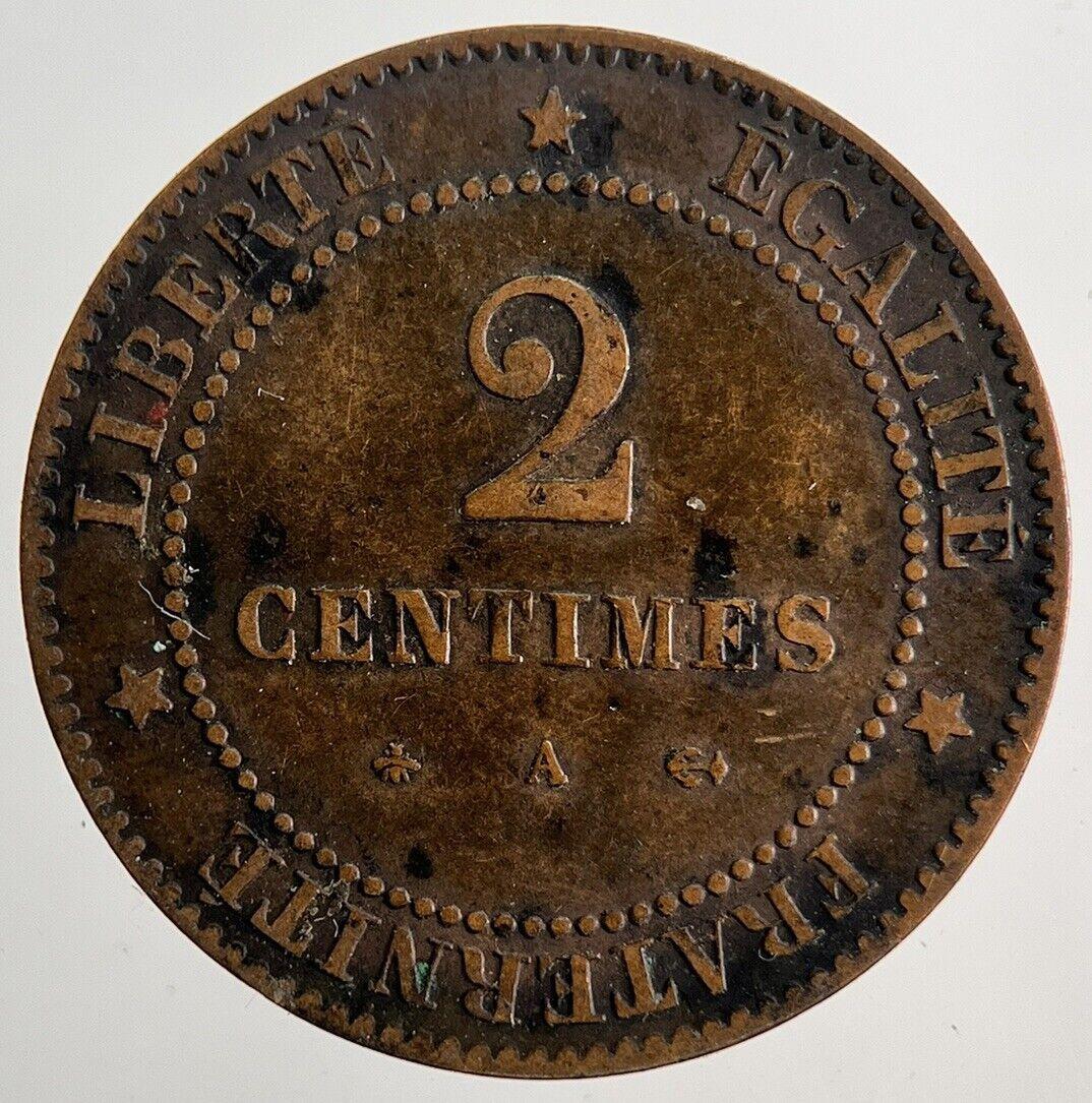 1879 France 2 Centimes Coin | Fine Collectable Grade