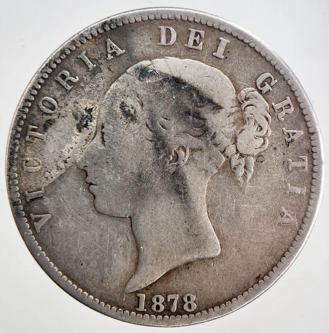 1878 Victoria Half-Crown Silver Coin | Collectable Grade | a6226