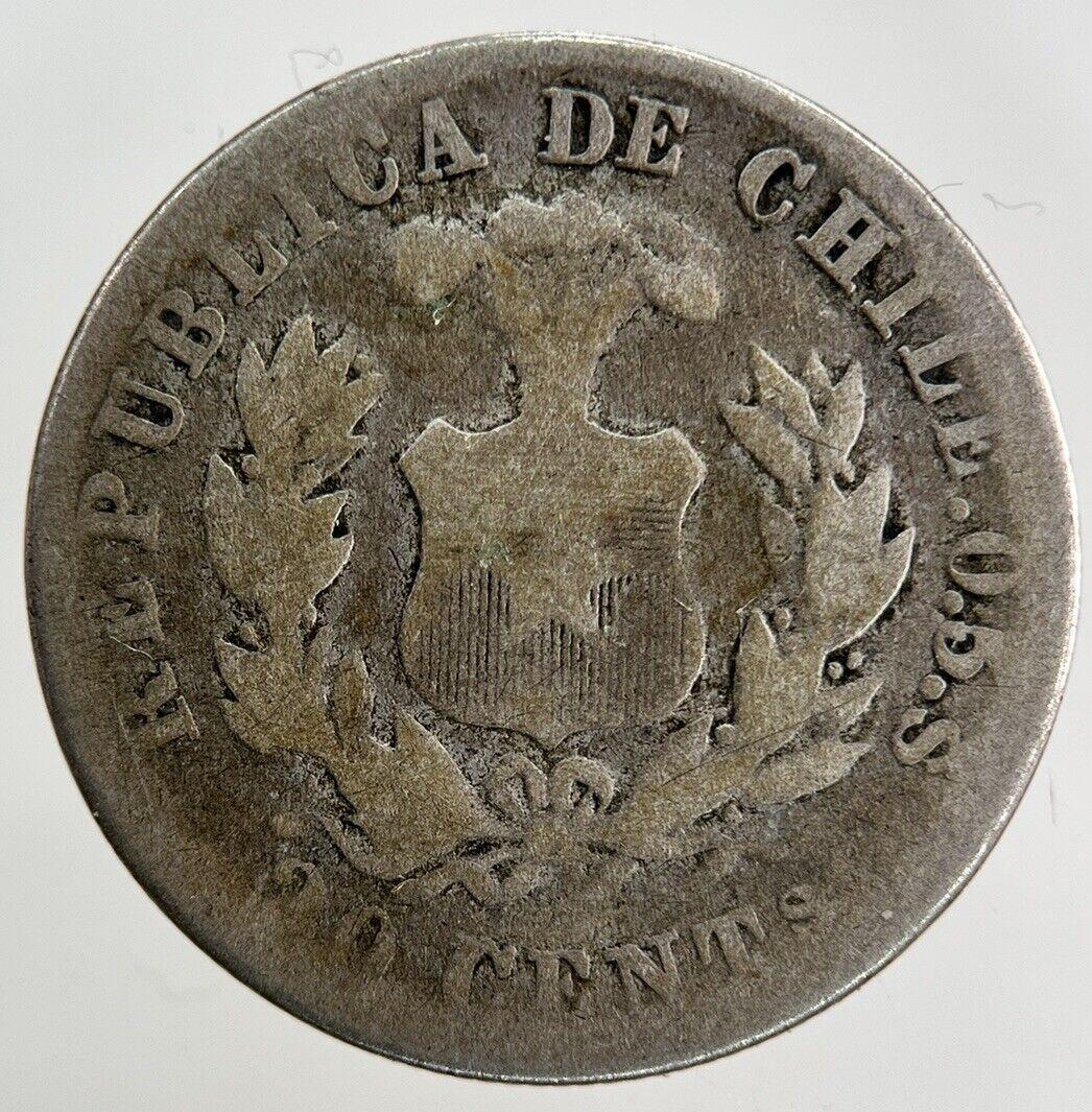 1880 Chile 20 Cents Silver Coin | Collectable Grade