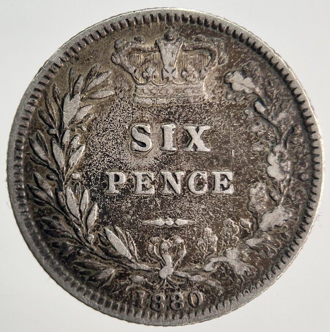 1880 Victoria Sixpence Silver Coin | Fine Collectable Grade | a1510